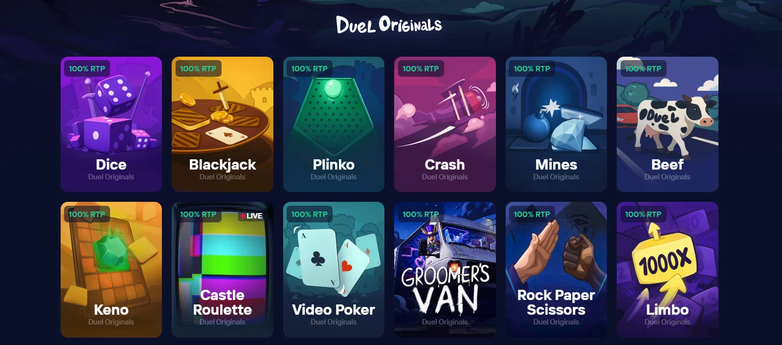 DUEL GAME LIST