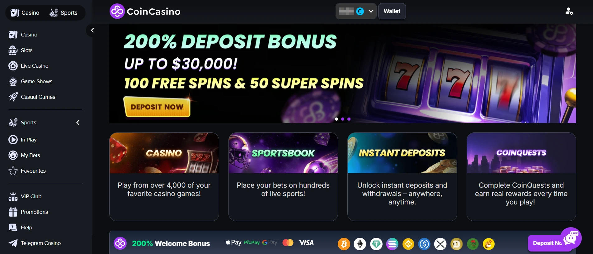 coincasino bonus