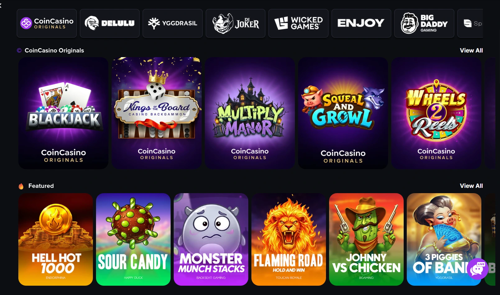 coincasino games